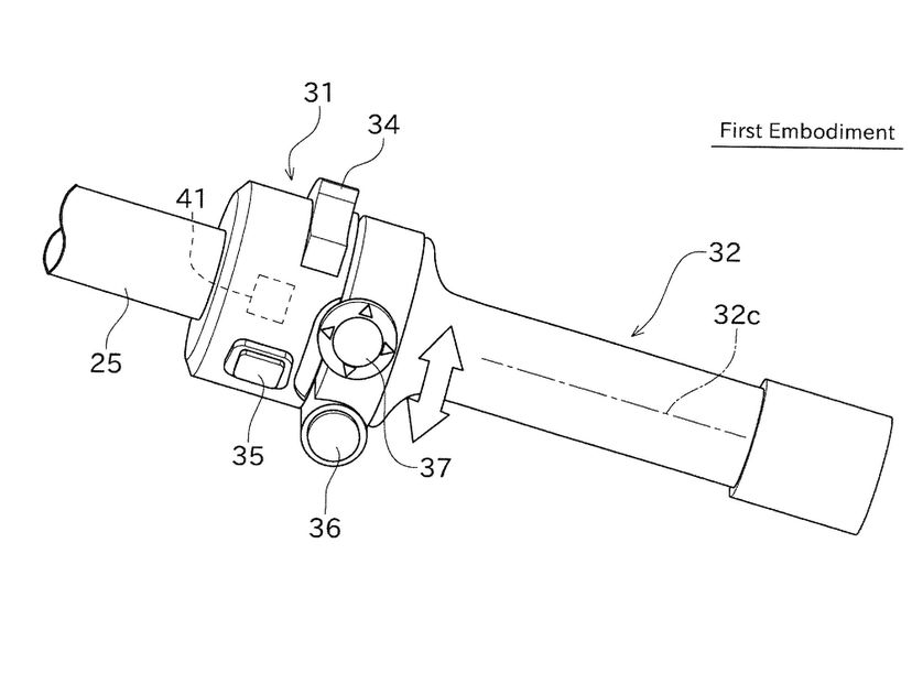 Detalle de la patente del acelerador por puño.