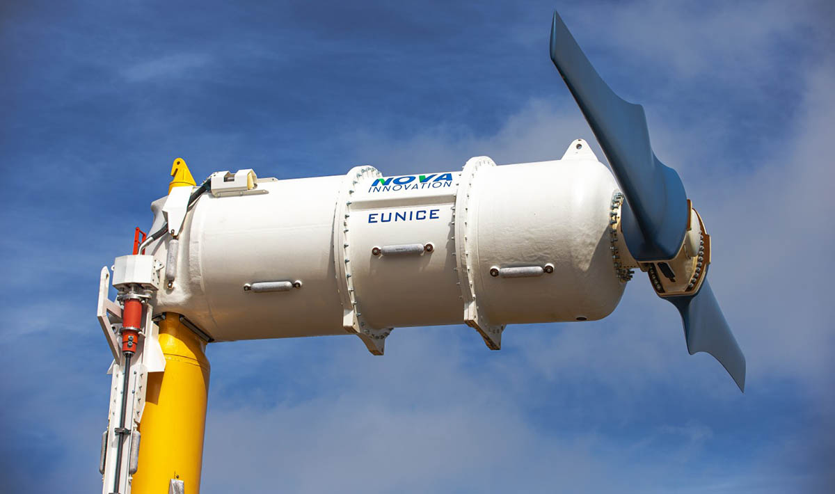 Turbina mareomotriz del Shetland Tidal Array Innovación Nova