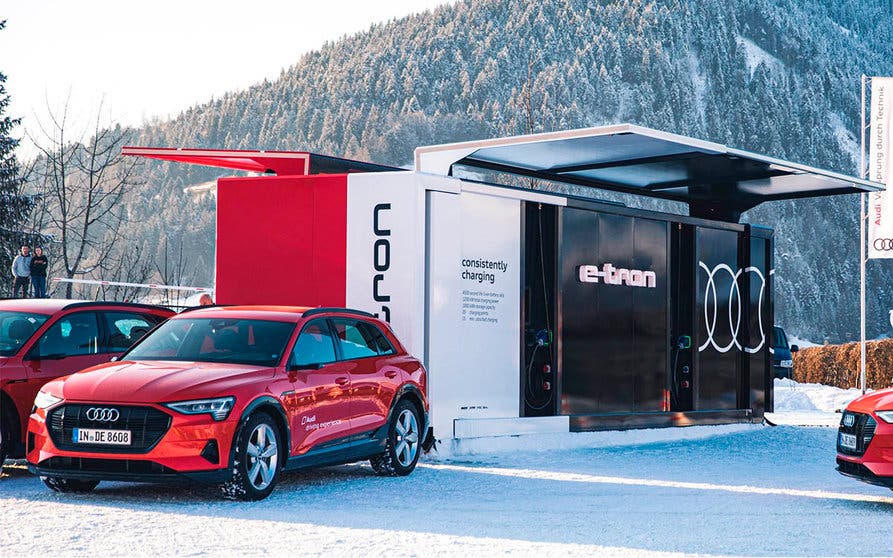  Cargador rápido y móvil de Audi instalado en el Foro de Davos 2020. 