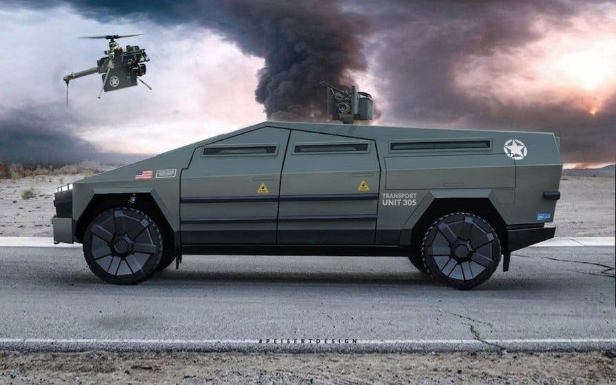  Así sería la Tesla Cybertruck convertida en una pick-up para sobrevivir al apocalipsis 