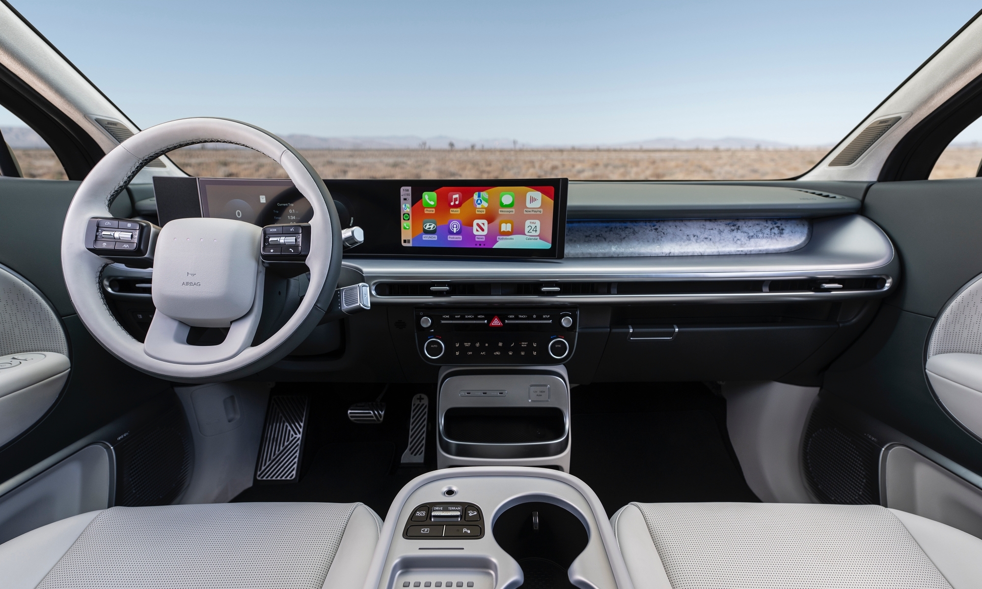 El IONIQ 9 presenta mucha tecnología y grandes acabados.