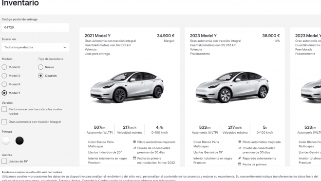 Lo que más hay son Tesla Model 3 y Tesla Model Y. Lo que más hay son Tesla Model 3 y Tesla Model Y.