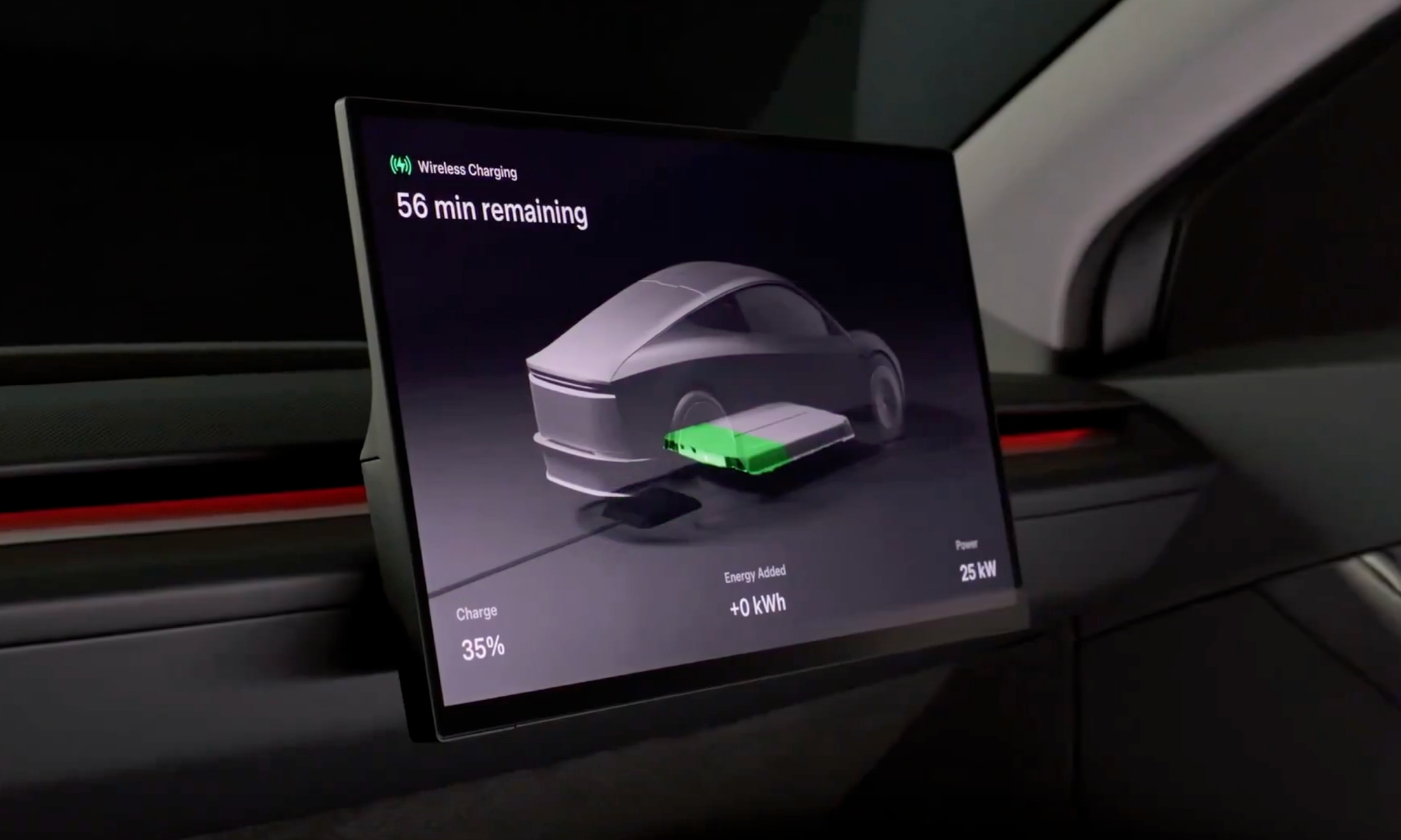 La carga inductiva de Tesla tendrá una potencia máxima de 25 kW.