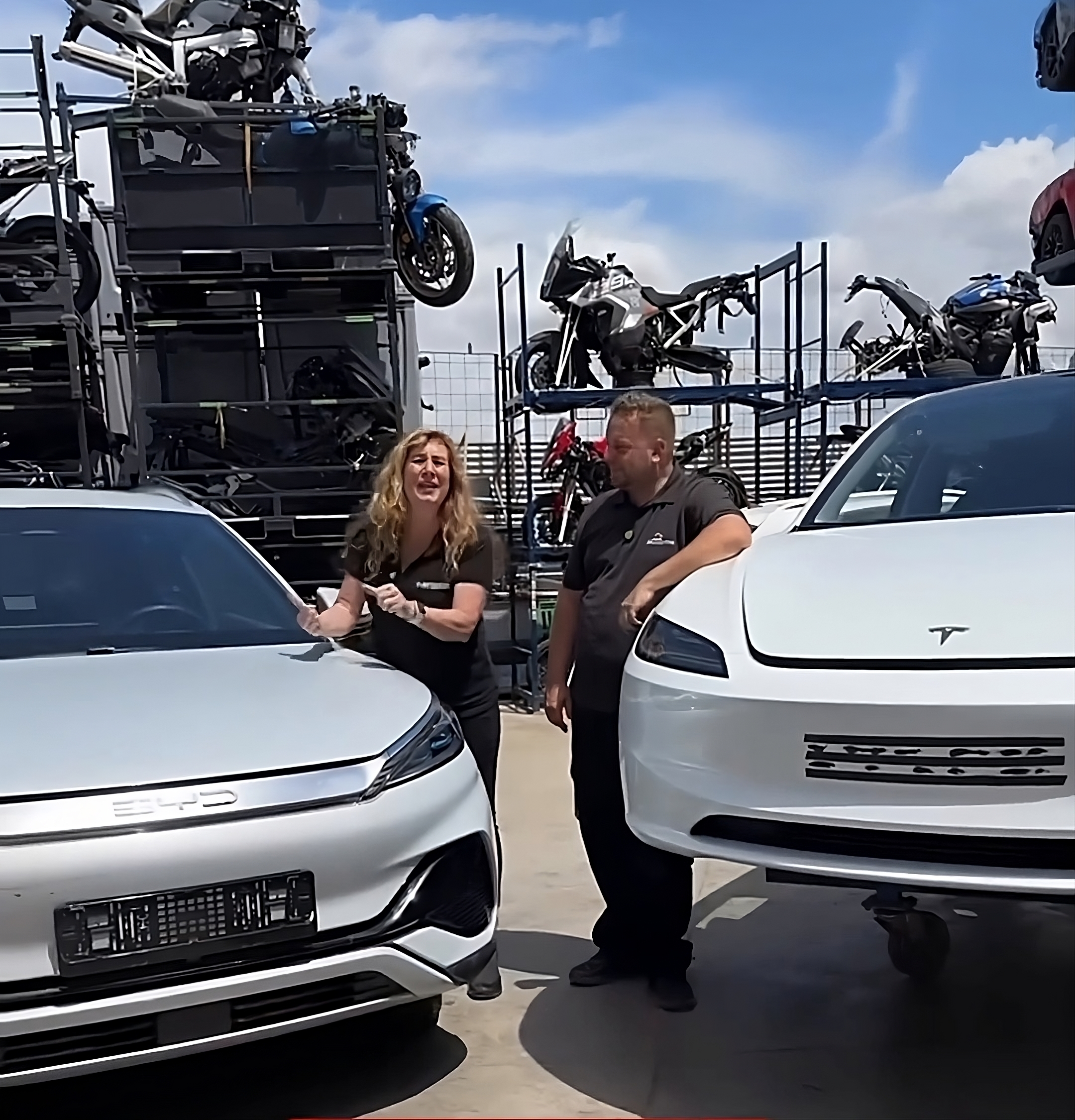 BYD Tesla desguace