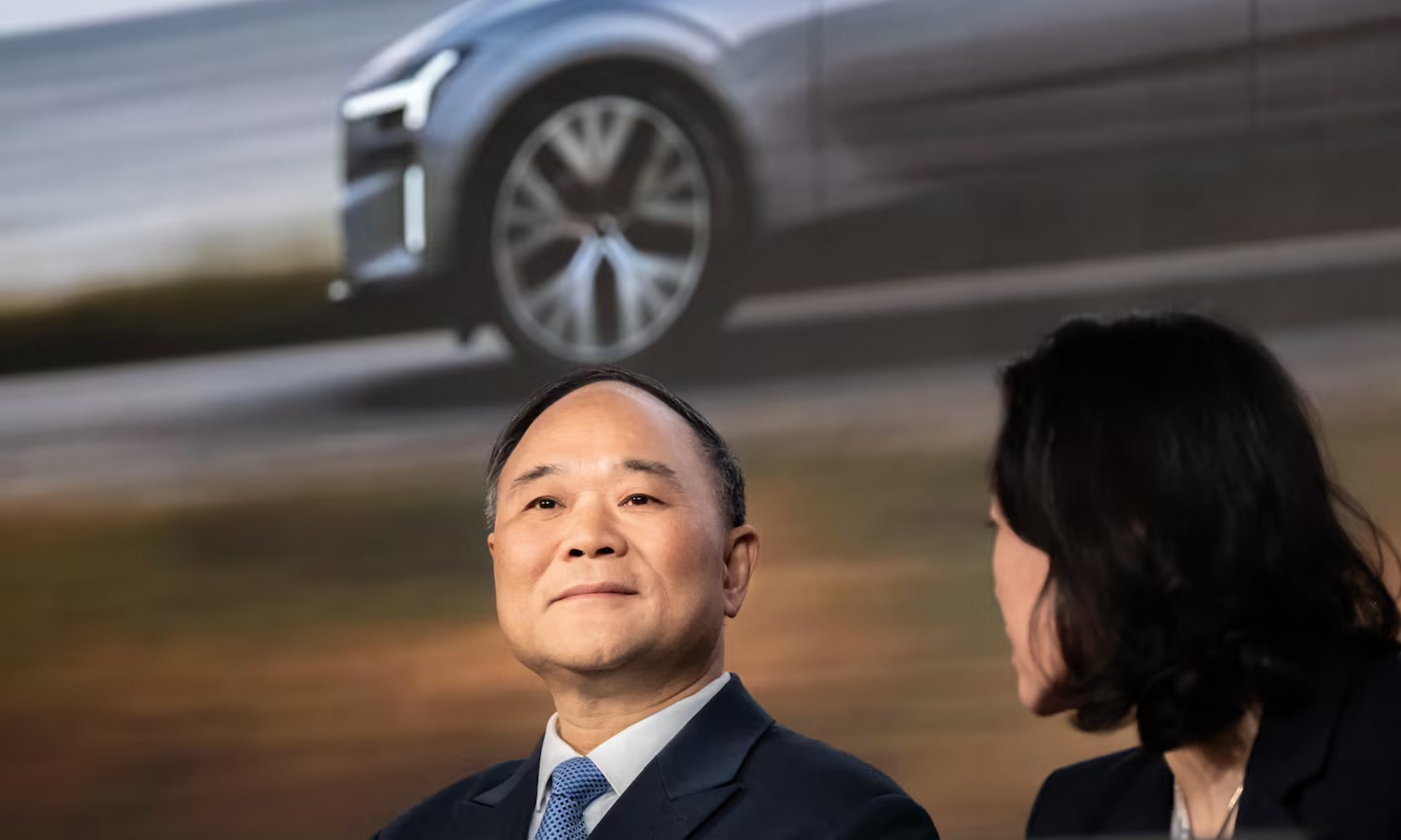 Li Shufu en la reunión general anual de Volvo Car celebrada el 3 de abril en Gotemburgo, Suecia.