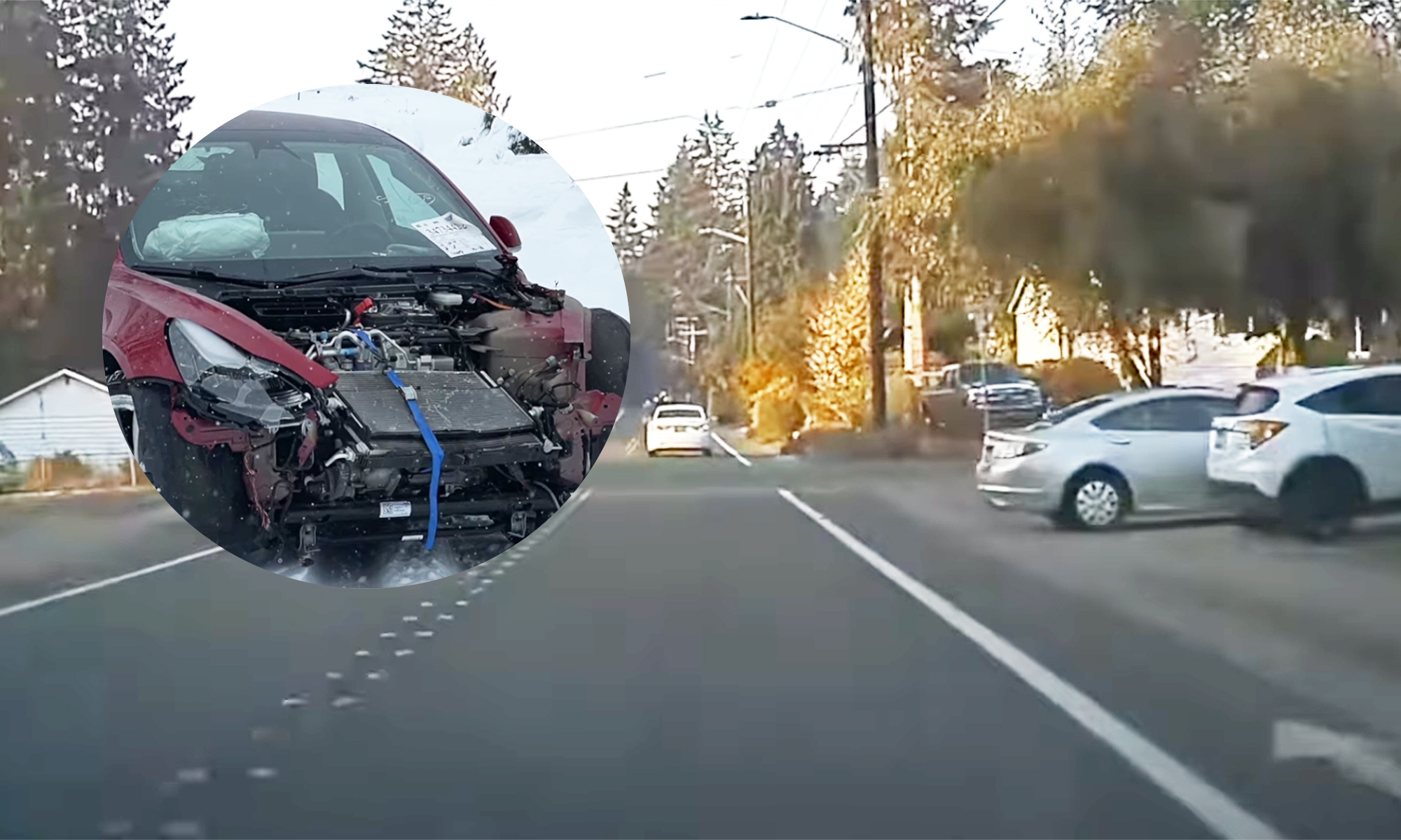 tesla barato accidente video 2