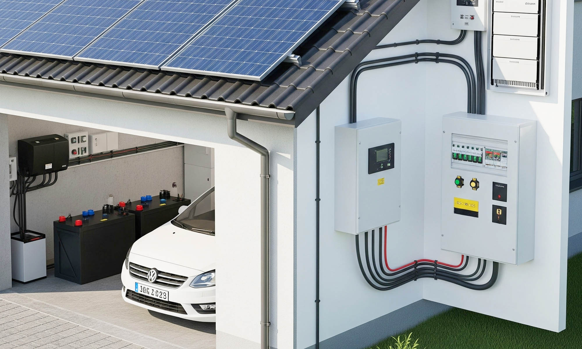 vivienda desenchufada coche electrico paneles solares baterias respaldo 1