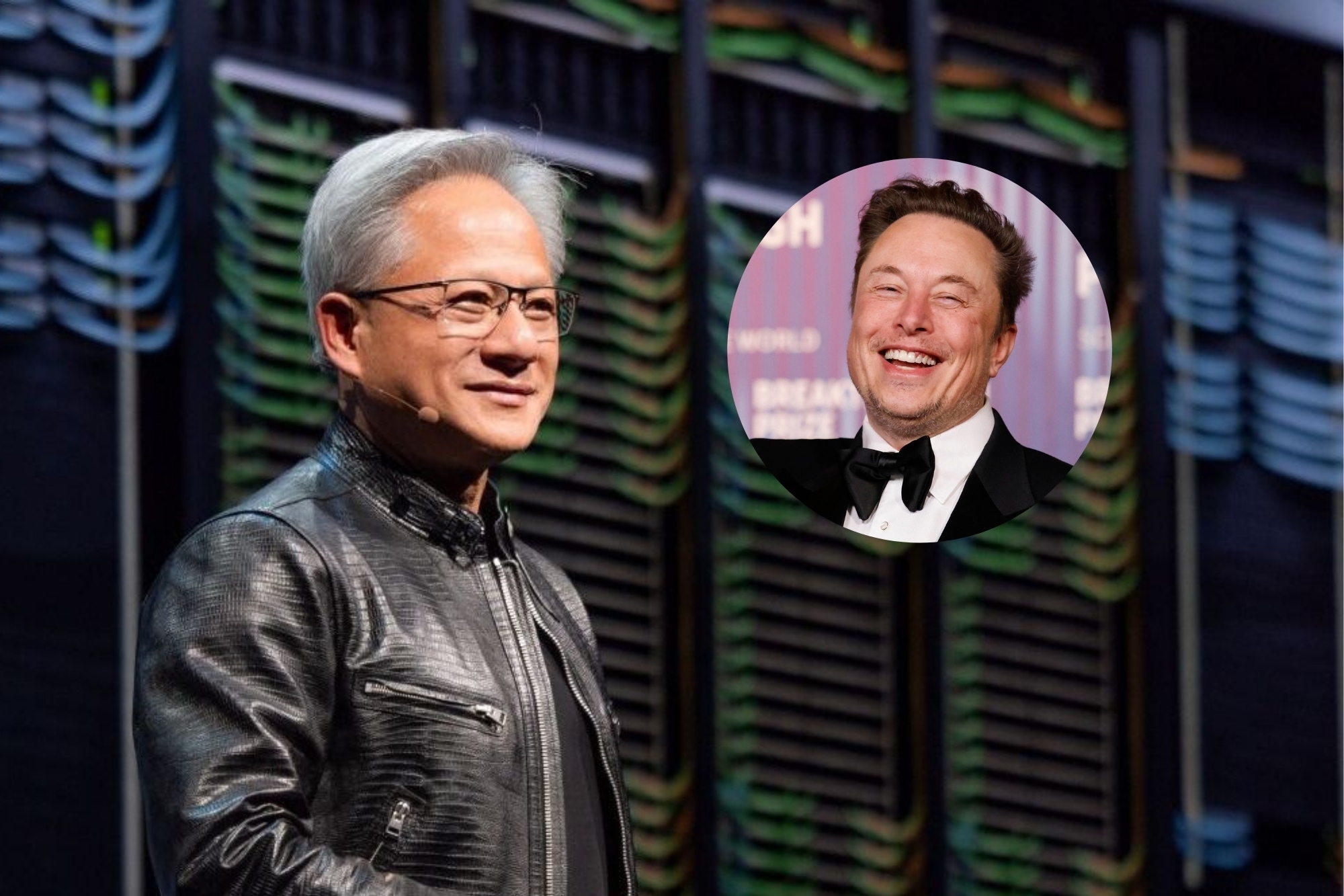 foto jensen huang elon musk