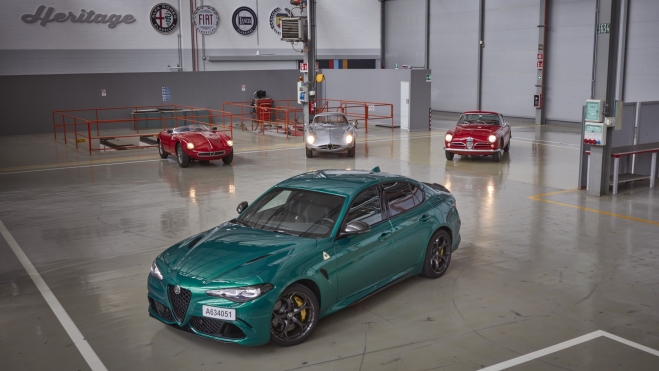 Se presenta el Giulia Quadrifoglio “100º Anniversario” en la 41ª edición de las 1000 Miglia Se presenta el Giulia Quadrifoglio “100º Anniversario” en la 41ª edición de las 1000 Miglia