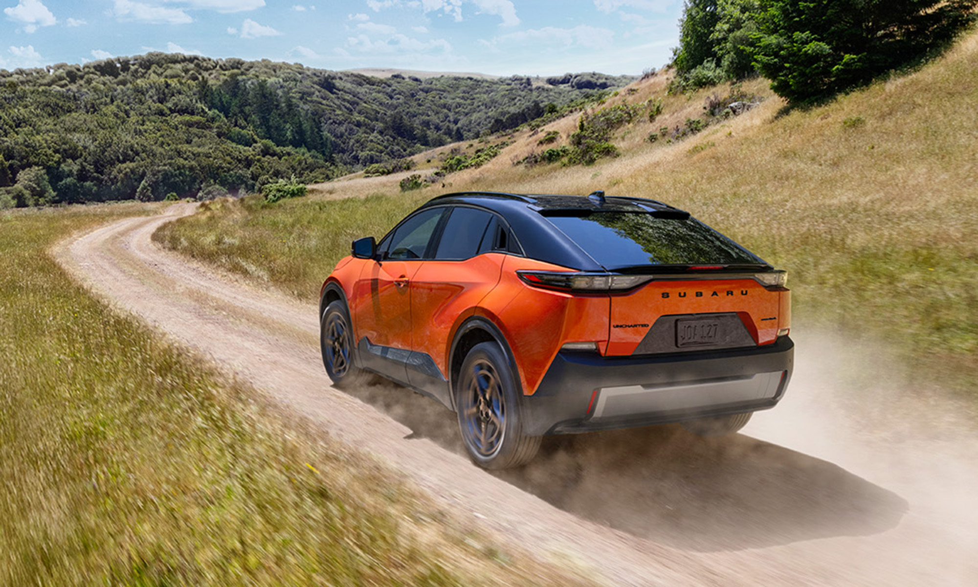 El Subaru Uncharted EV muestra una imagen muy deportiva y aventurera.