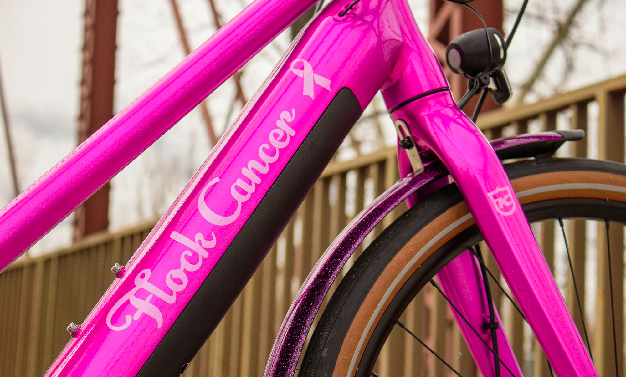 Esta bicicleta eléctrica ha servido para recaudar fondos en la lucha contra el cáncer.