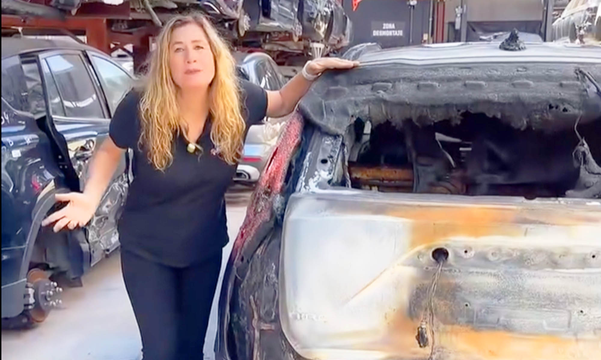 kia e niro quemado coche electrico desguace 2