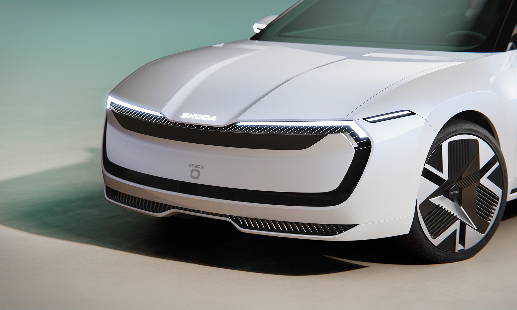El Škoda Vision O Concept estrena cara para el primer modelo eléctrico familiar.