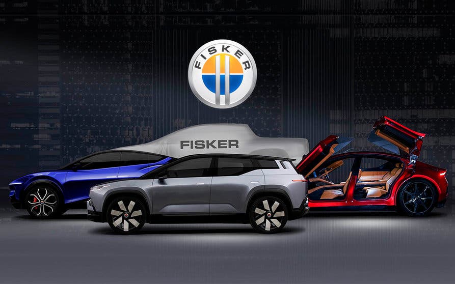  Gama de cuatro coches eléctricos anunciados por Fisker que deberían llegar al mercado a partir de 2023. 