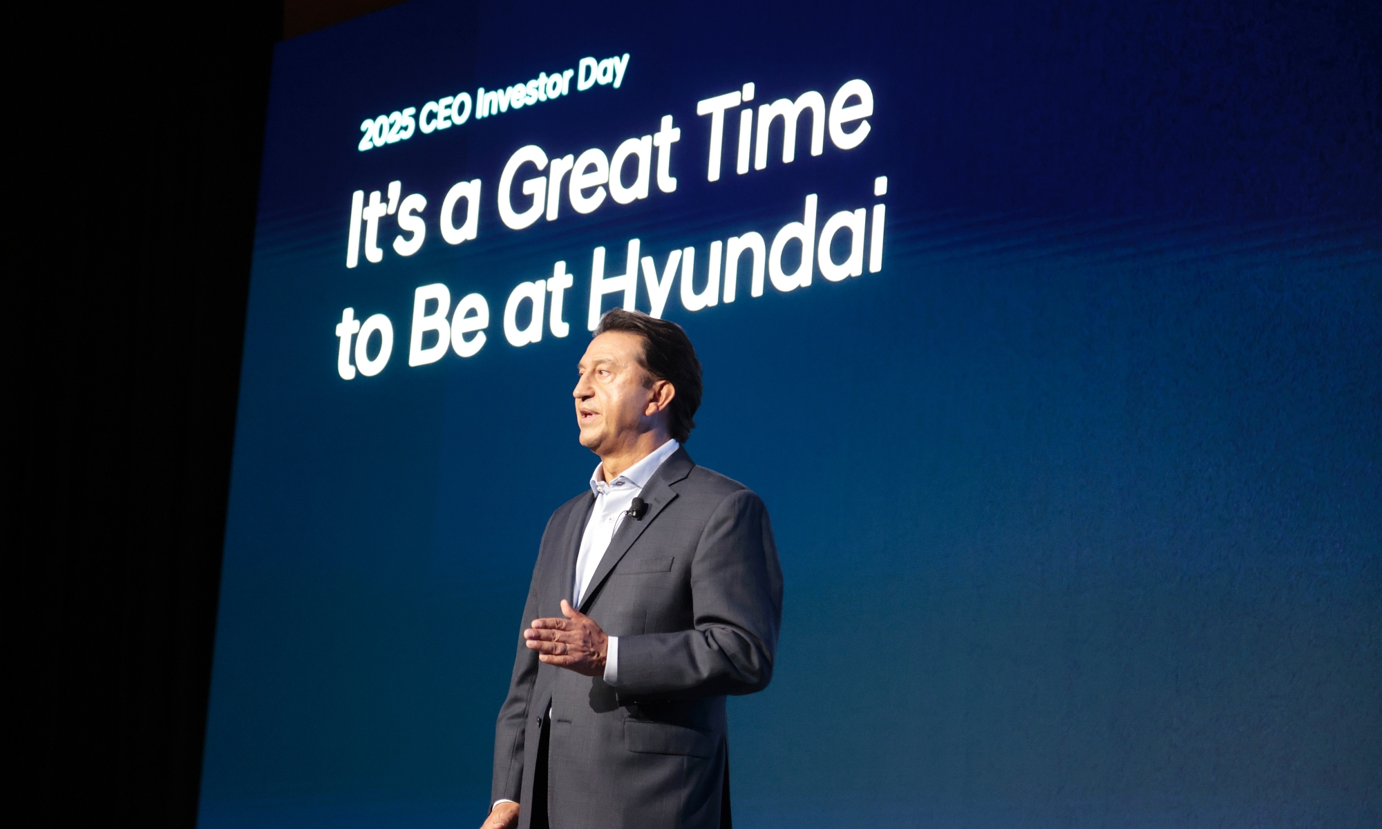 José Muñoz, Consejero Delegado de Hyundai Motor, durante la presentación celebrada en Nueva York.