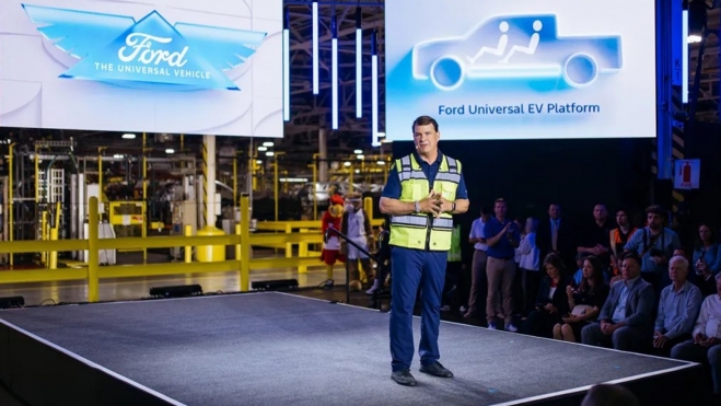 Jim Farley durante la última presentación oficial de Ford.
