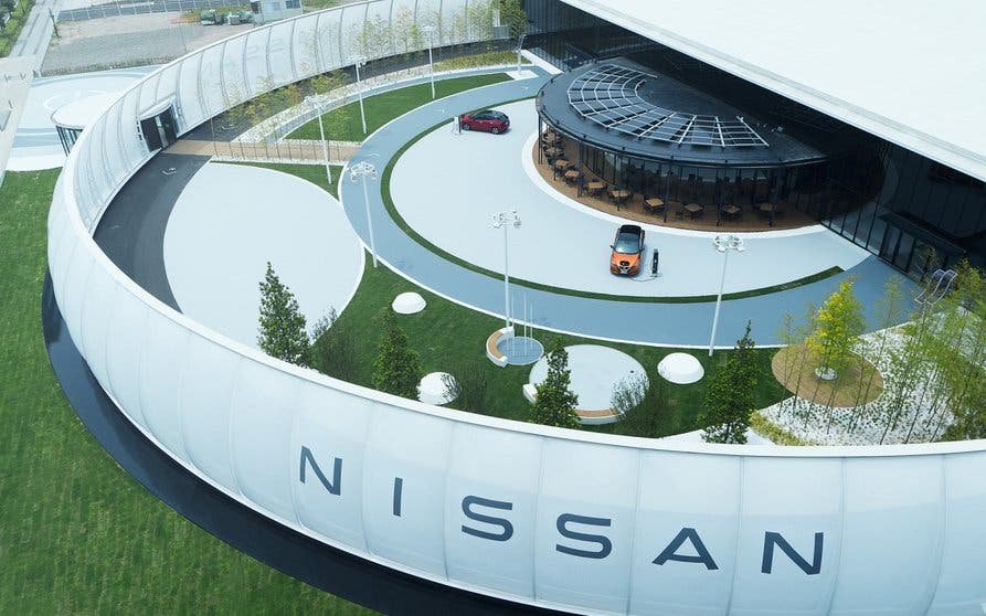  El Nissan Pavilion a vista de pájaro. 