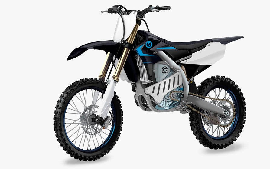  Proyecto EMX Powertrain o Electric Motocross Powertrain de Yamaha para crear una motocicleta eléctrica de cross sobre el chasis de la YZF50. 