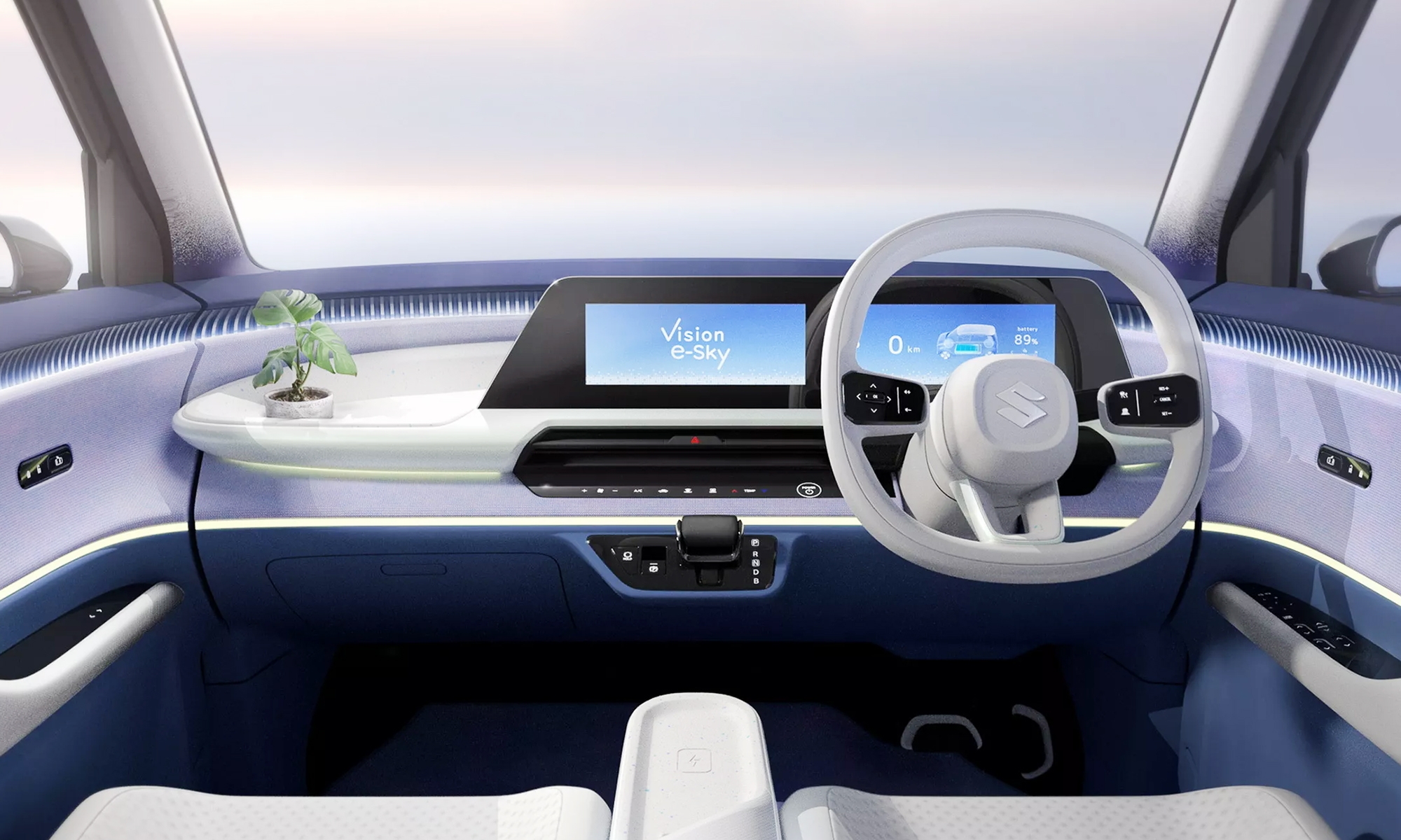 El Suzuki e-Sky, pese a ser un prototipo, está realmente próximo a ser un modelo comercial.