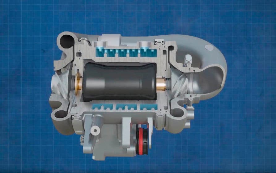  Turbo eléctrico de dos etapas de Garret para pilas de combustible de hidrógeno. 