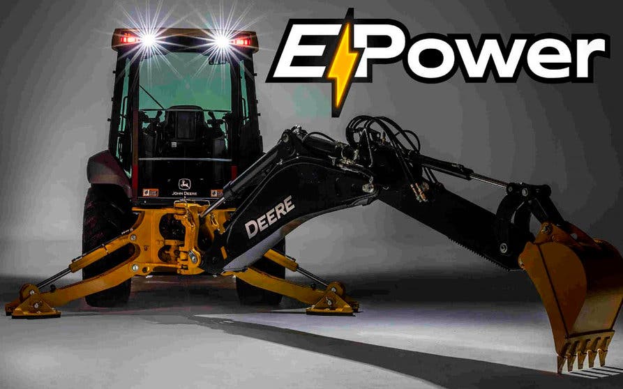  Prototipo de la retroexcavadora eléctrica John Deere E-Power. 