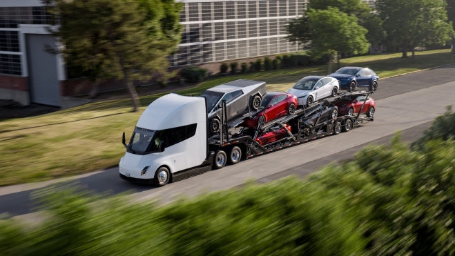Tesla Semi Delantera Tesla Semi Delantera