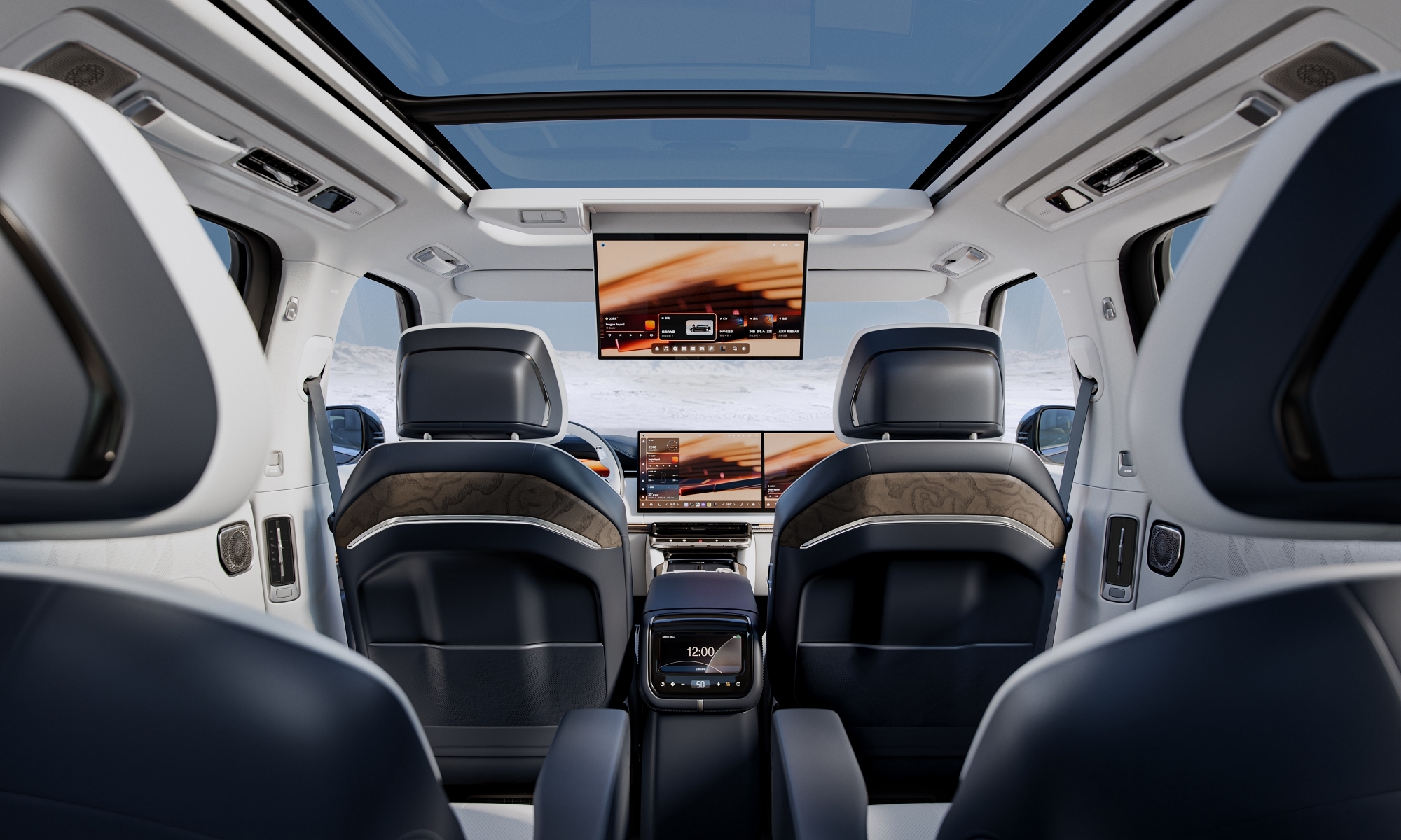 El interior Zeekr 9X desborda calidad y tecnología.