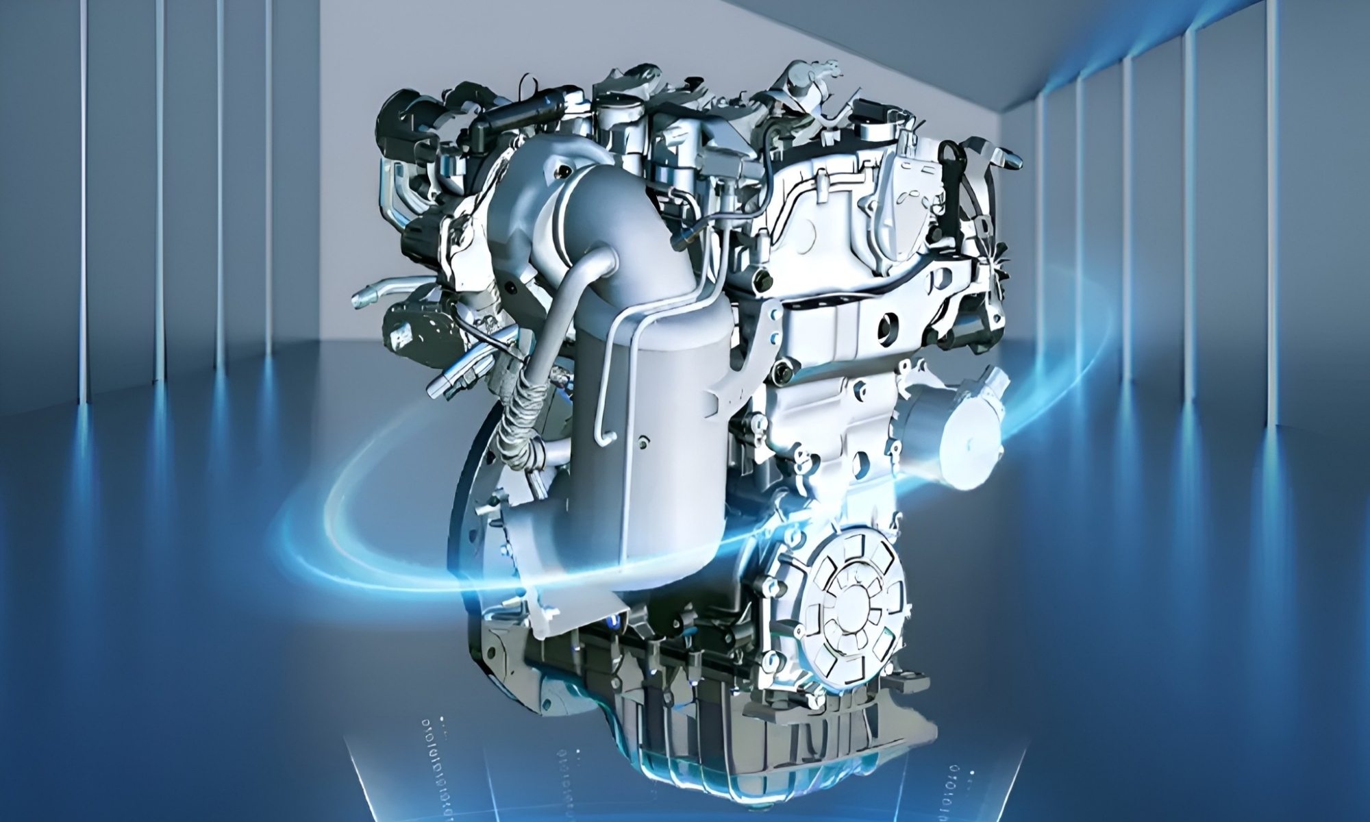 Configuración de cuatro cilindros, 1.5 litros y turbo.