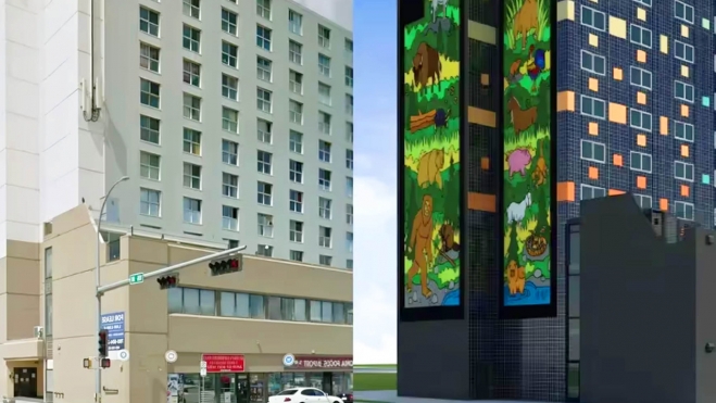 edificio mural paneles solares verticales canada 2