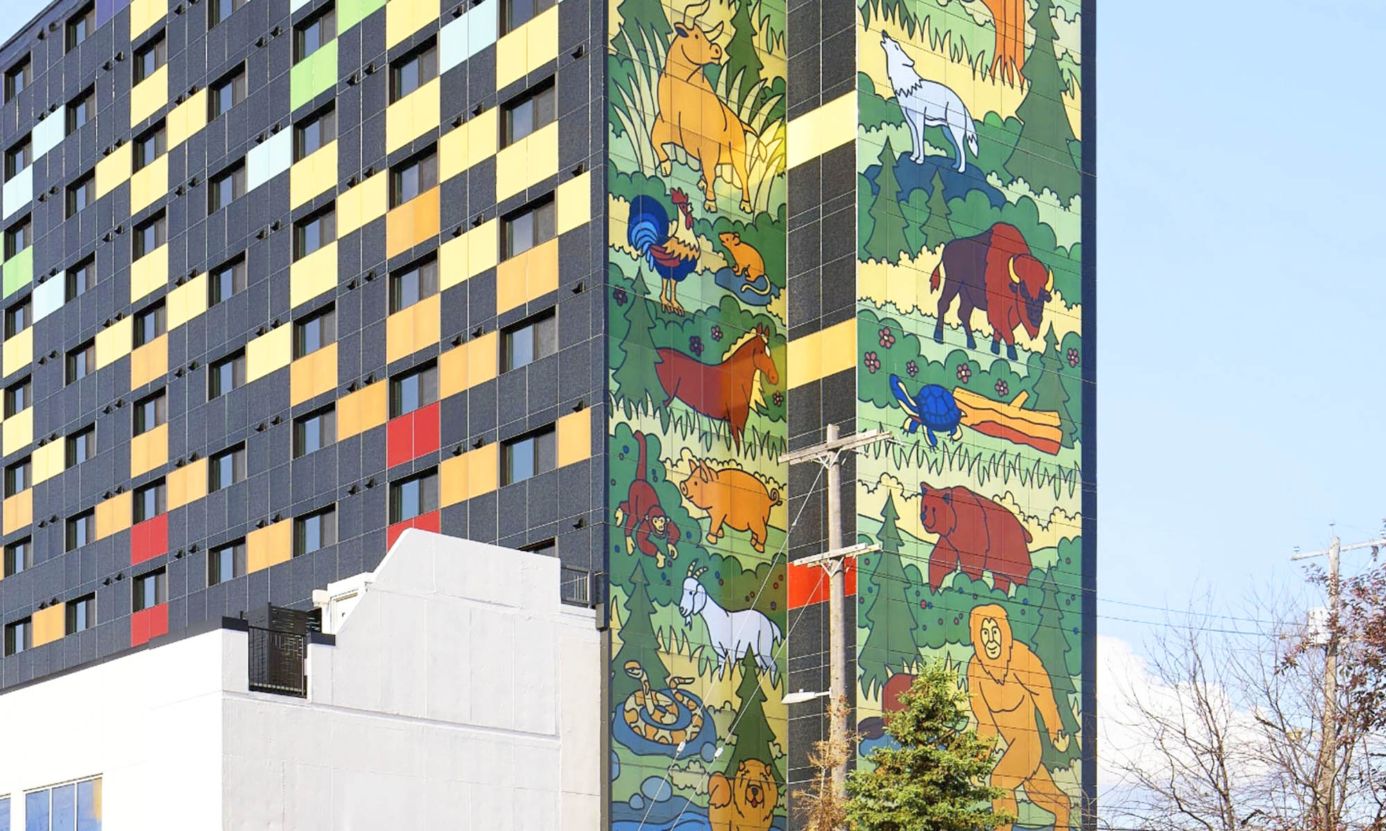 edificio mural paneles solares verticales canada 1