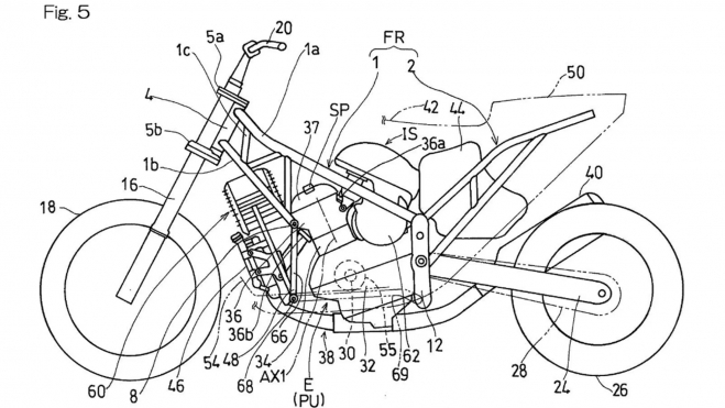 kawasaki scooter moto hibrida patente 2