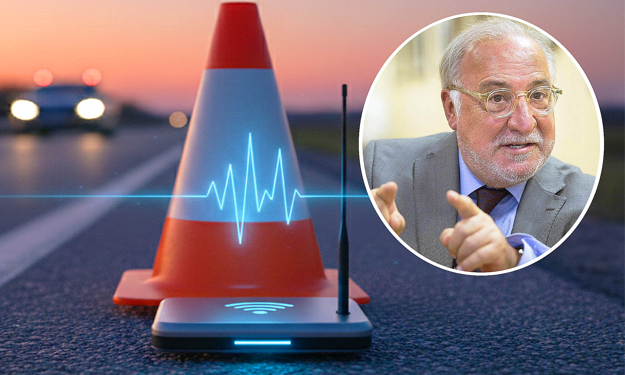 cono señales conectados balizas v16 dgt 1