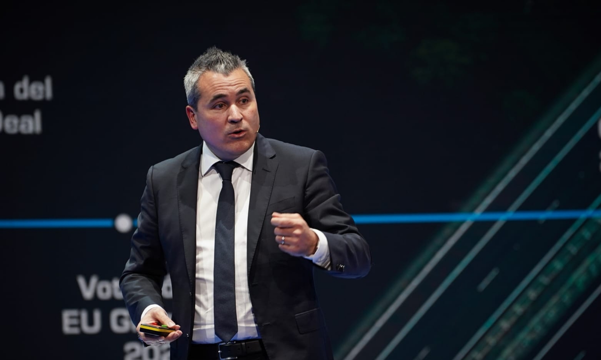 Josep María Recasens durante una de sus muchas intervenciones públicas.