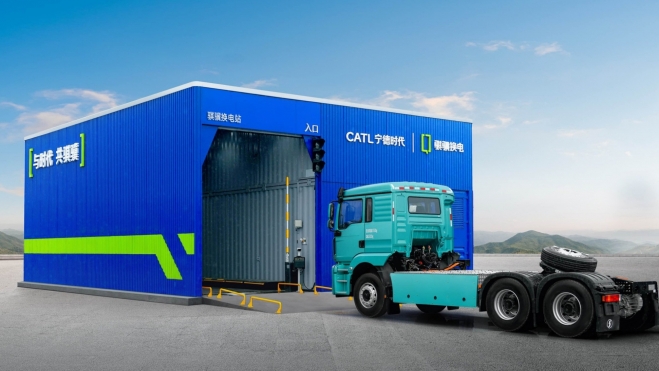 CATL ha inaugurado en China las primeras estaciones de intercambio de baterías para camiones.