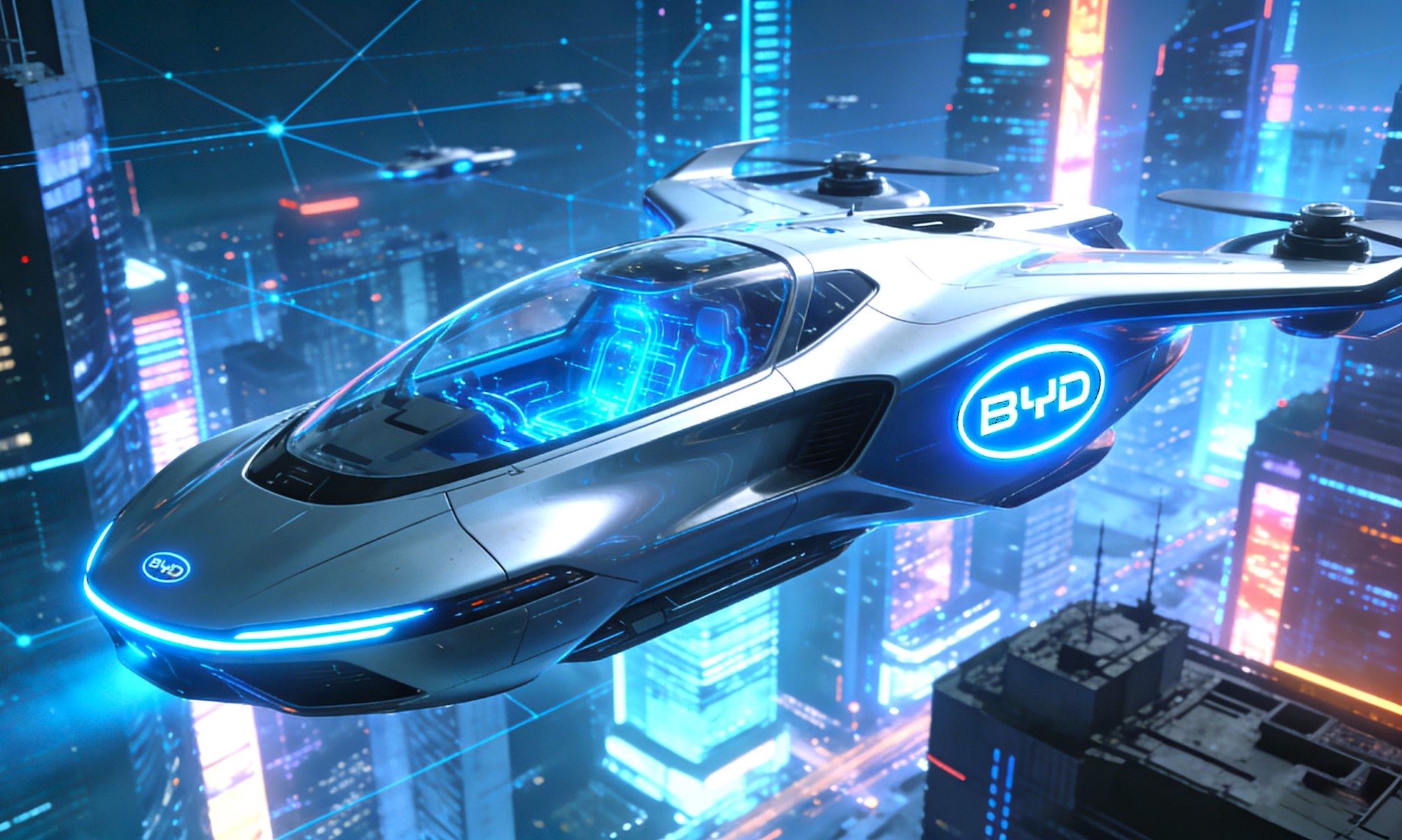 BYD "no tiene planes" para fabricar un futuro coche volador, pero otros fabricantes chinos ya producen algo parecido.