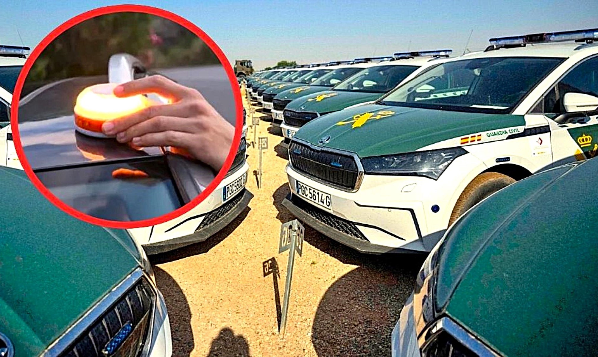 Debido a errores de planificación, miles de coches oficiales -entre ellos los de la Guardia Civil- no cuentan aún con las polémicas balizas V16.