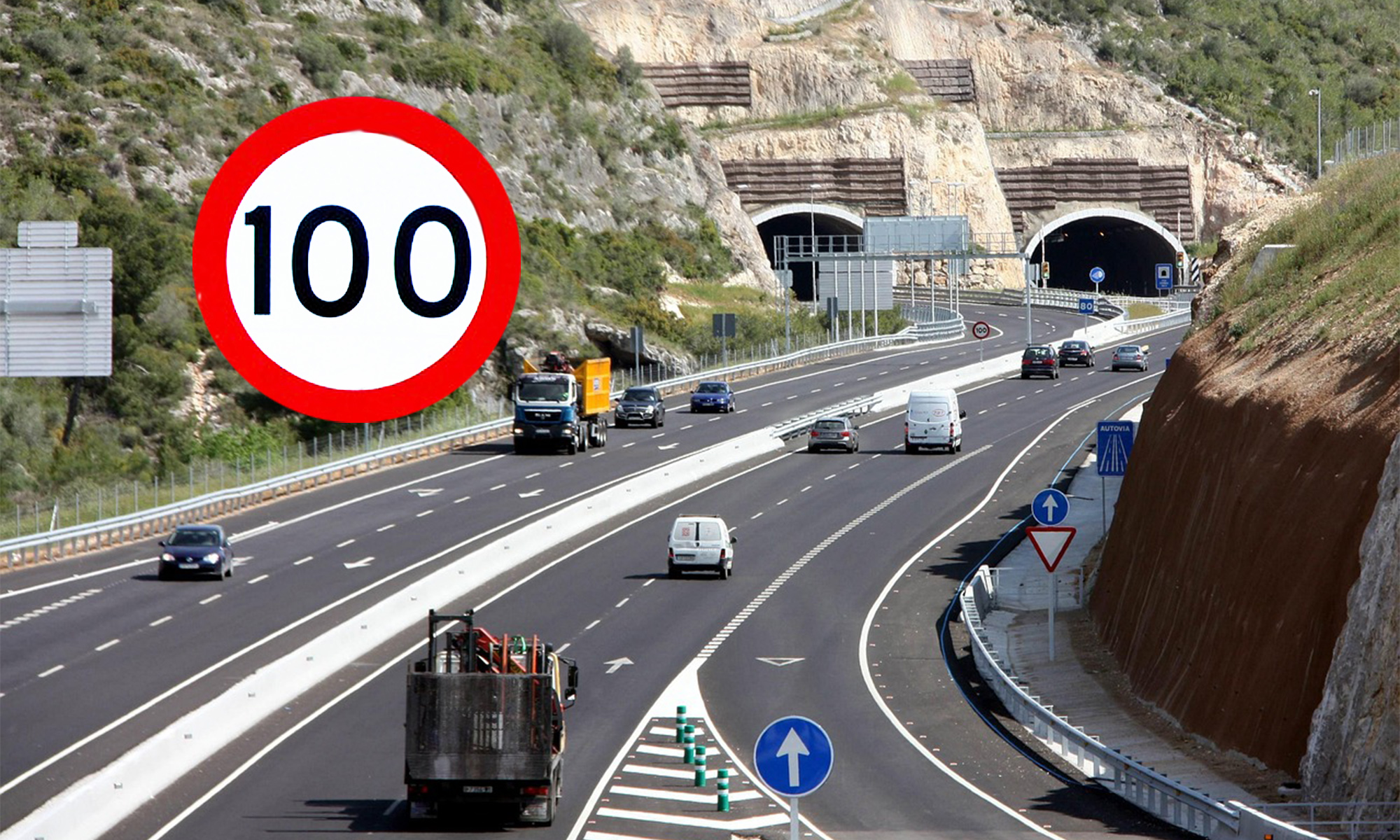 limita velocidad 100 km hora mas habitual autovia autopista 2