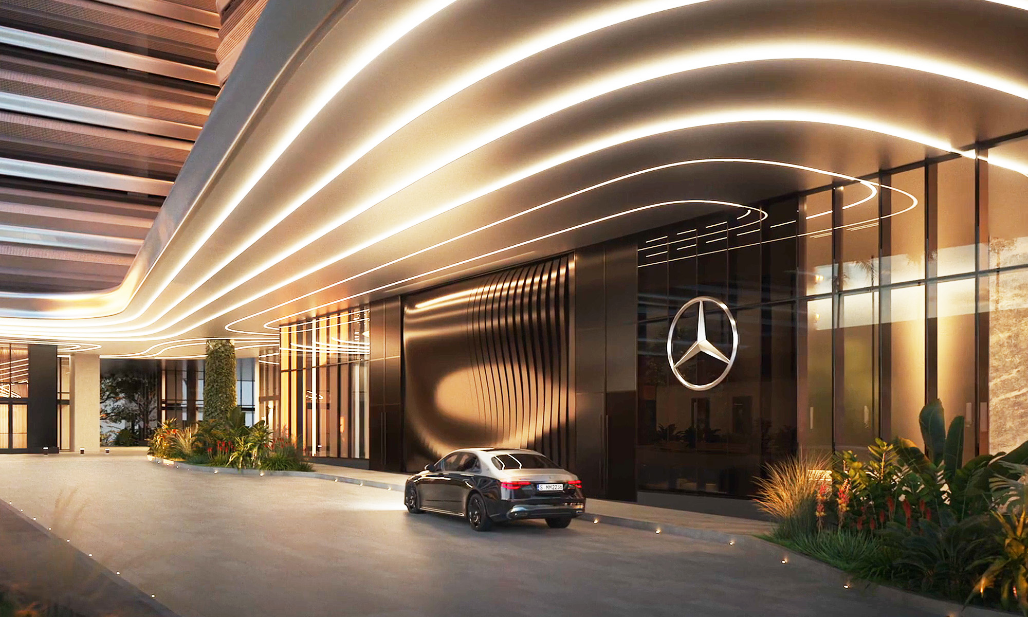 mercedes negocio edificios lujo dubai 2