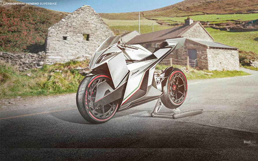  Render de la motocicleta ¿eléctrica? Lamborghini Veneno de Budget Direct. 