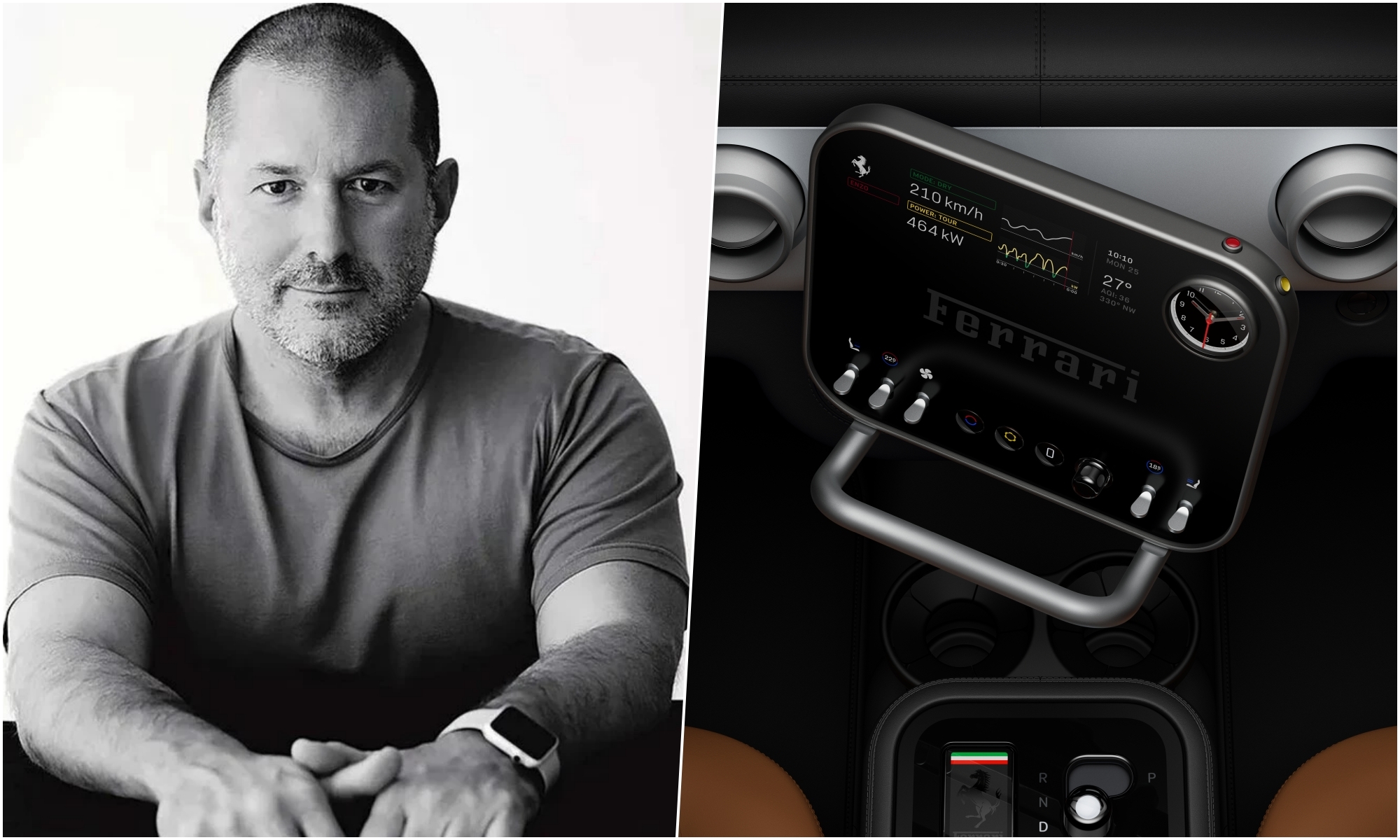 Ferrari le ha encargado a Ive el diseño de interiores de su primer coche eléctrico.