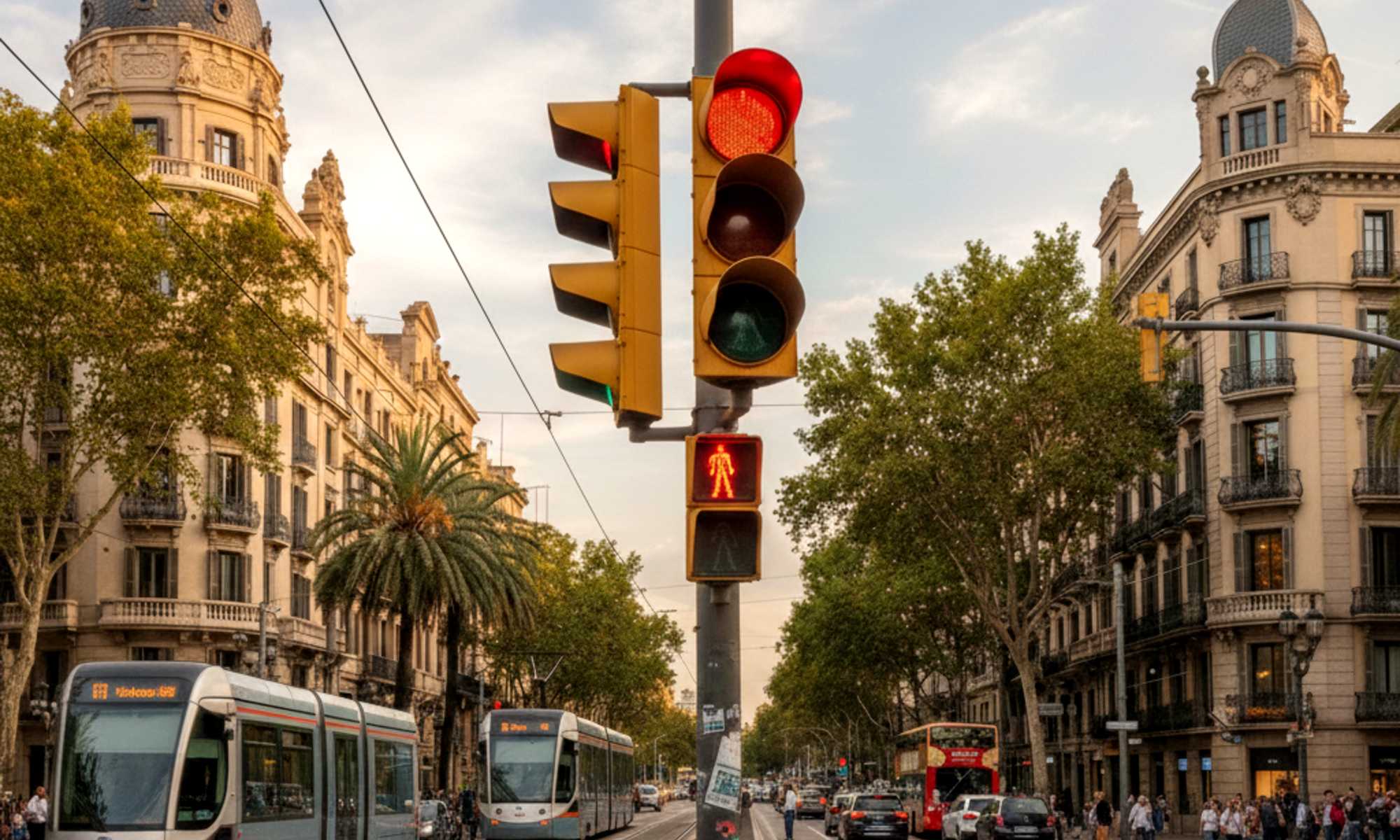 semáforo barcelona batería