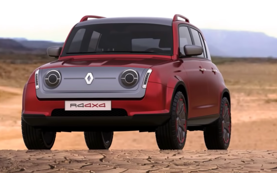  Render del Renault 4 eléctrico. 