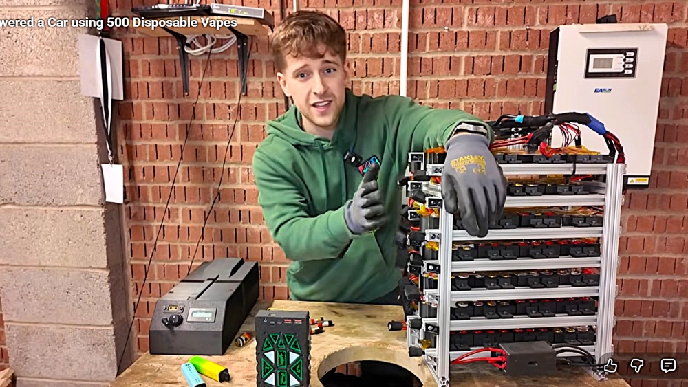 Un electrico hecho 500 vapeadores un yotuber funciona 2 Un electrico hecho 500 vapeadores un yotuber funciona 2