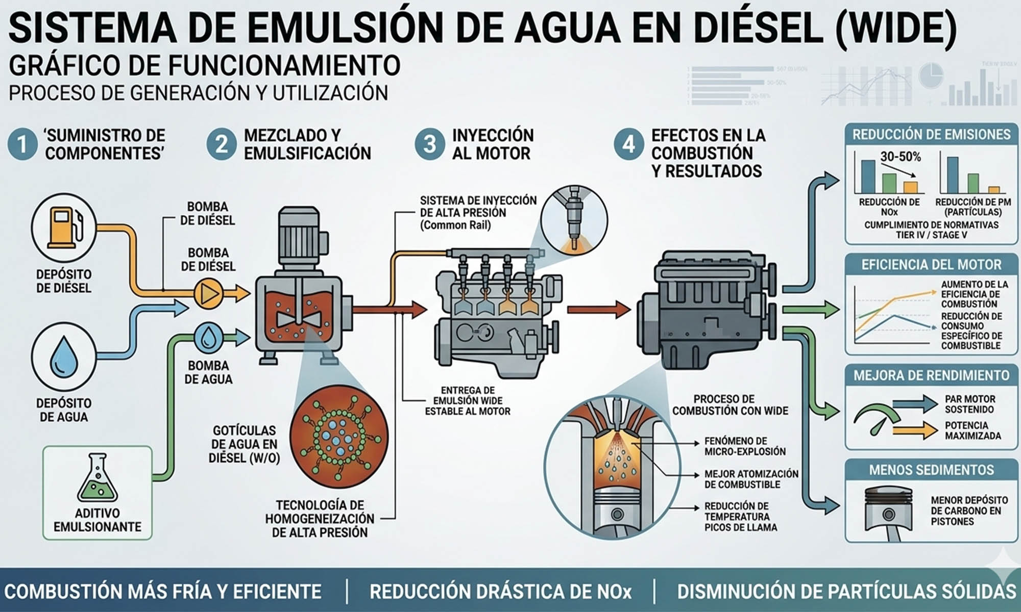 gotas de agua diésel contaminiación 2