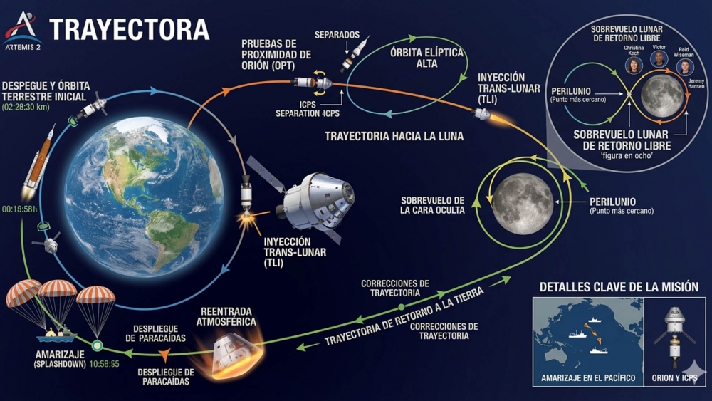 Artemis 2 cohete hidrogeno liquido estados unidos europa españa 2