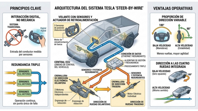 direccion por cabledoble etapa coches electricos tesla 2