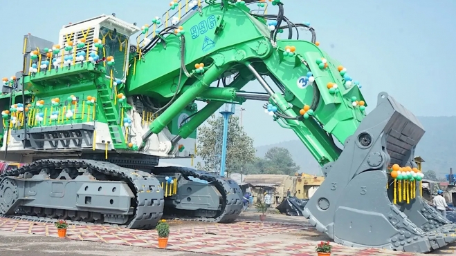 excavadora gigante mineria liebherr conversion diesel electrica