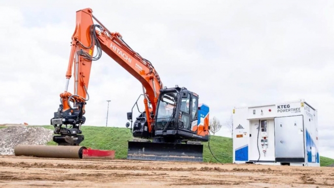 excavadora electrica hitachi 13 toneladas trabajo 24 horas 2
