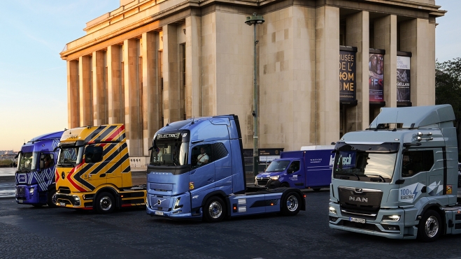 camiones electricos ruta 1000 kilometros paris berlin mas barato diesel 2