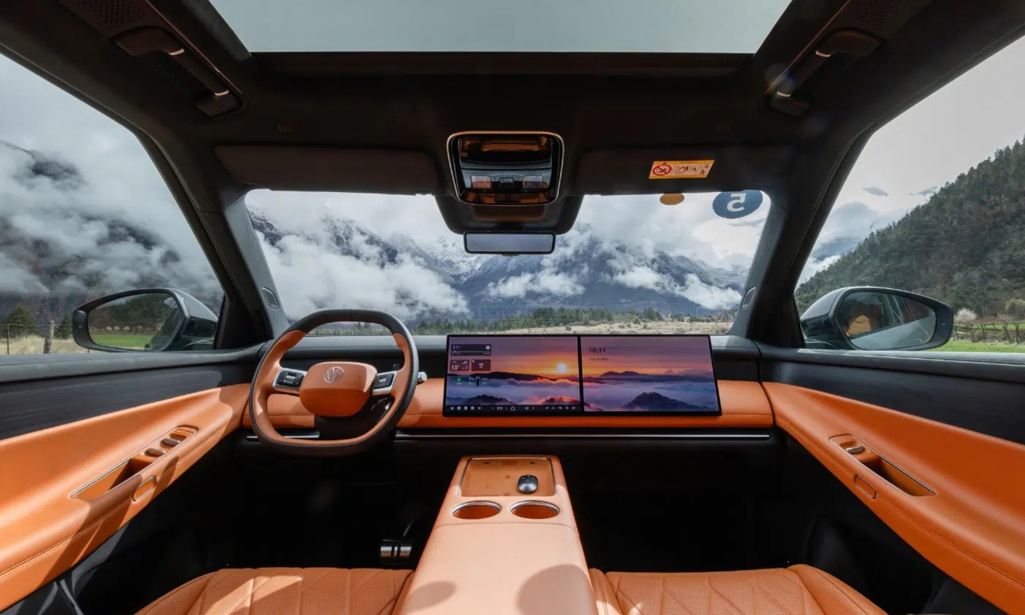 El interior del ID.Era 9x transporta a un mundo digital y premium.